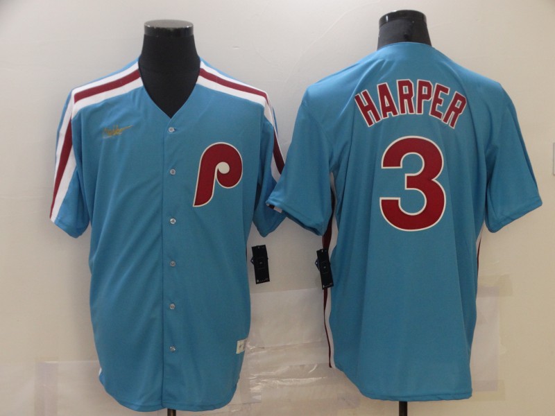 Men Philadelphia Phillies #3 Harper Blue Game 2021 Nike MLB Jerseys->los angeles dodgers->MLB Jersey